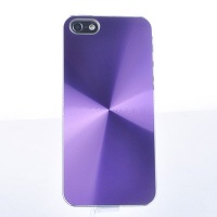 Case Schutz Hülle CD-Linien hard Cover Etui violett f. iPhone 5