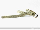 Womens PU Belt with Cut-outs (Laser )on Strap and Alloy Buckle, Simple and Fashionable Design