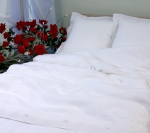 Pure white linen bedding set dovet cover set