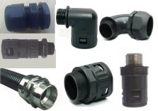 Flexible polyamide cable conduit fittings, Flexible polyamide cable pipe fittings, Flexible nylon cable conduit fittings