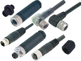 M8 M12 circular sensor connectors, M8 M12 panel mount connectors, Electrical circular connectors