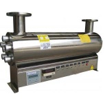 uv water sterilizer with uv intensity monitor and time accumulator