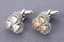 Crystal cufflink