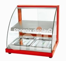 Food display cabinets with solid wood
