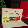 Birthday Train - Handmade 3d greeting card