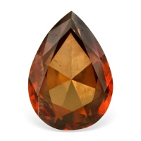 0.50 carat Top VS2 Clarity genuine Loose Pear Shape Cognac Red Color Diamond