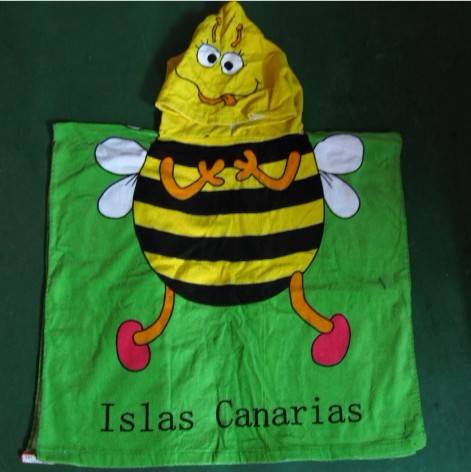 hooded beach towel,poncho 60*120cm