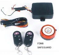 One Way Motorcycle Alarm With Remote Engine Start