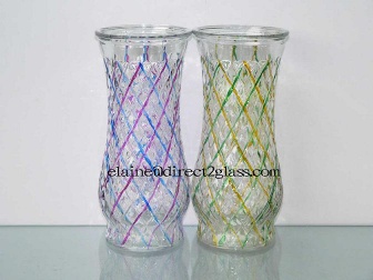 Hand-painted Glass Vase for Home Decoration