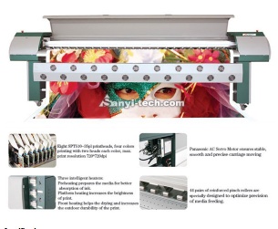 3.2m 720 dpi FY-3208H Solvent Outdoor Printing Equipment