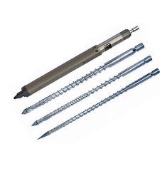 injection molding screw barrel with bimetallic layer