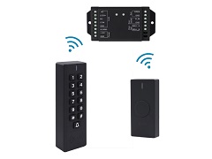 The SK7 is a single door wireless access control, consists of a wireless & waterproof keypad , a mini controller  and a wireless exit button.