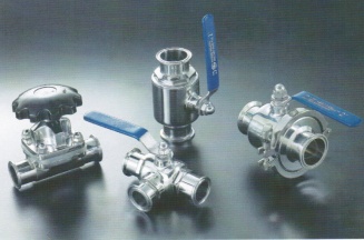 Sanitary Stainless Steel Ball Valve And Sanitary Stainless Steel Diaphragm Valve With Welded, Clamped, Male Threaded Ends