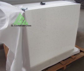 White galaxy crystallized glass, marmoglass tile