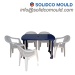 Plastic chair and table molding