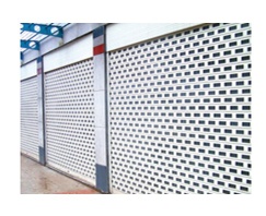 Commercial perforated rolling door