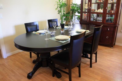 96 solid wood poker dining table