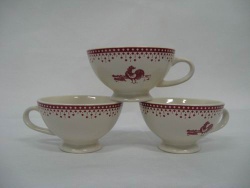 150cc stoneware coffee mug with cock design