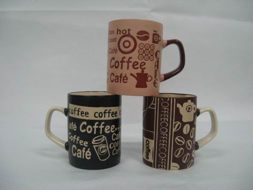 11OZ stoneware coffee mug with silk printing
