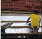 Foam heat insulation materials for walls, ceillings and roof