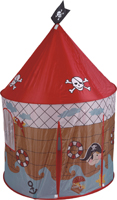 Kids play pirate tent