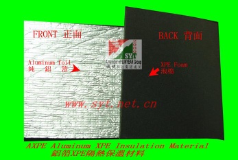 Single-sided Aluminum foil XPE heat insulation