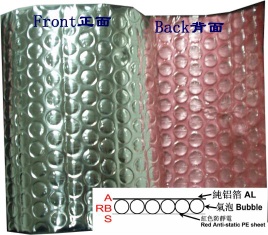 antistatic single-sided aluminum foil one-layer bubble insulation