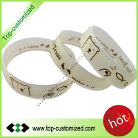 Custom Screen print silicone bracelet