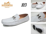 Wholesale Hermes Mens Moccasins- Mens casual comfort business shoes (Black and white option)
