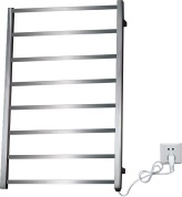 KMA62 Square Tube Heated towel rail /Electric Towel Warmer Brush Finish