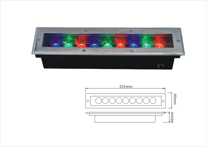 9*1W high power LED underground lamp