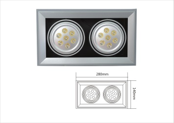 14*1W high power LED ceiling lamp