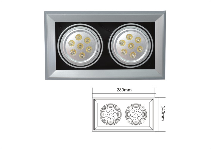 14*1W high power LED ceiling lamp