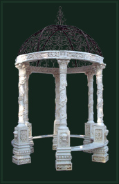 white marble garden gazebo