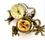 Stunning Snitch Harry Potter Sphere Pocket Watch With Hogwarts Crest SWN-001