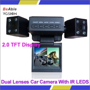 New style dual Car dvr with IR LEDS