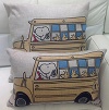 Snoopy Printed Pillow Case & Back Cushion