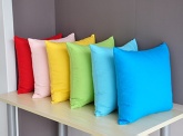 Pure Color Cotton Pillow Case & Back Cushion