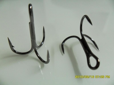 round bent treble hooks 8056-Terminal fishing tackle/high carbon steel fishing hooks
