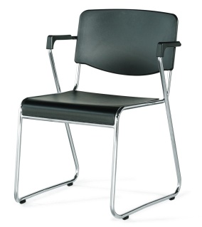Office Chair  Black Plastic Hcc27 - HCC27