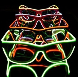 EL glow/flashing wire sunglasses