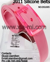 2011 fashion rubber silicone plastic belts