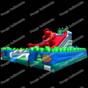 inflatable Dinosaur slide combination