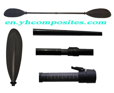 Carbon fiber sea kayak paddle