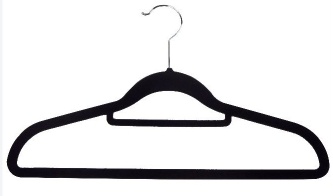 velvet suit hanger with tie bar