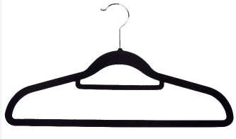 velvet suit hanger with tie bar