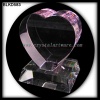 3d laser pink crystal heart
