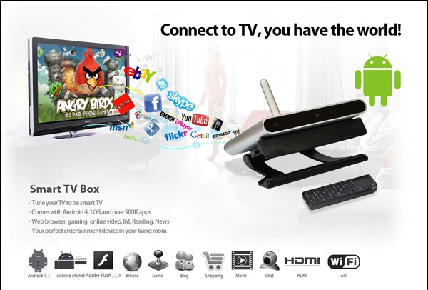 Bluetooth Android TV box with bluetooth function