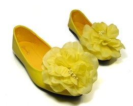 florable trim head flat lady shoe