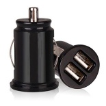 Mini 1A/2.1A 12-24V Dual USB Car Charger Designed For Apple Samsung And Android Devices Output 5V
